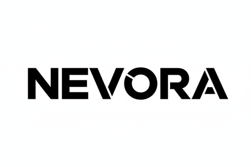 Logo NEVORA Transparente Geométrico